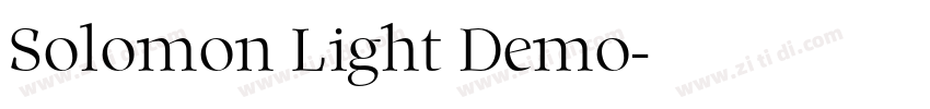 Solomon Light Demo字体转换 Solomon Light Demo字体转换
